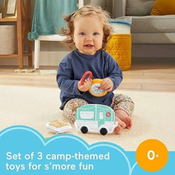 Fisher-Price S'more Fun Camping Gift Set, 3 outdoor-themed baby toys teether - Picture 6 of 6